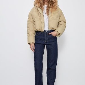 NWOT ZARA ELASTIC TRIM PADDED JACKET
